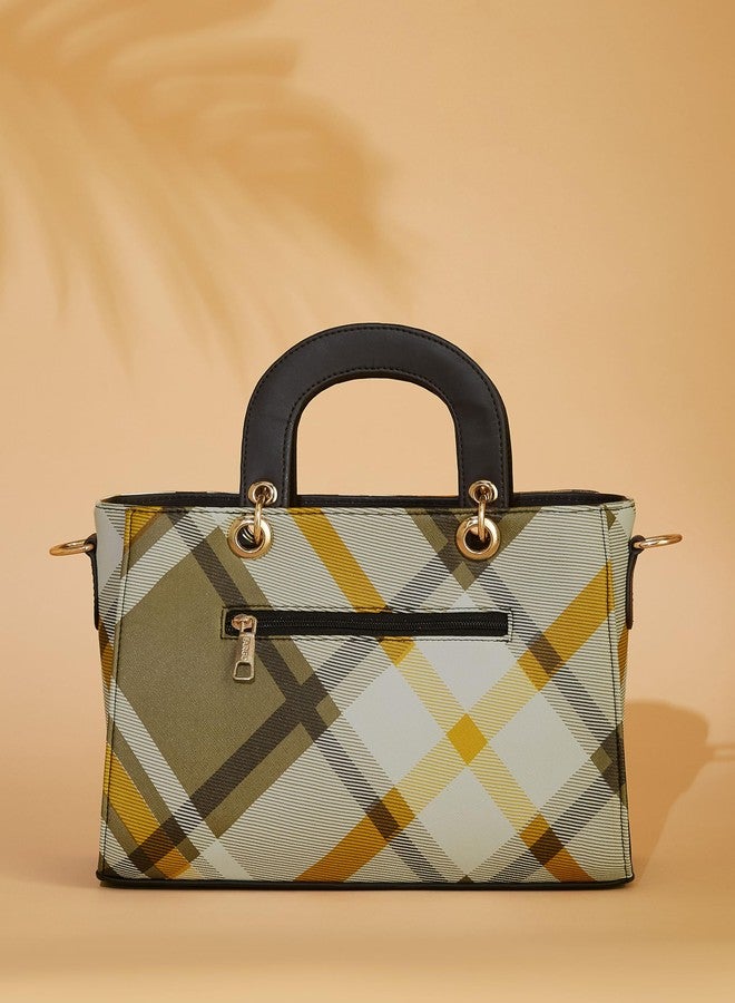 Fargo Women Textured Structured Handheld Bag (Brown) (Beige-2) - Image 5